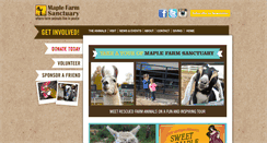 Desktop Screenshot of maplefarmsanctuary.org