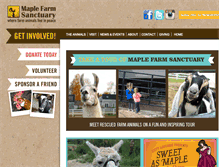 Tablet Screenshot of maplefarmsanctuary.org
